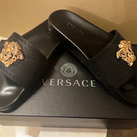 fake versace slides mens|versace clog mule for men.